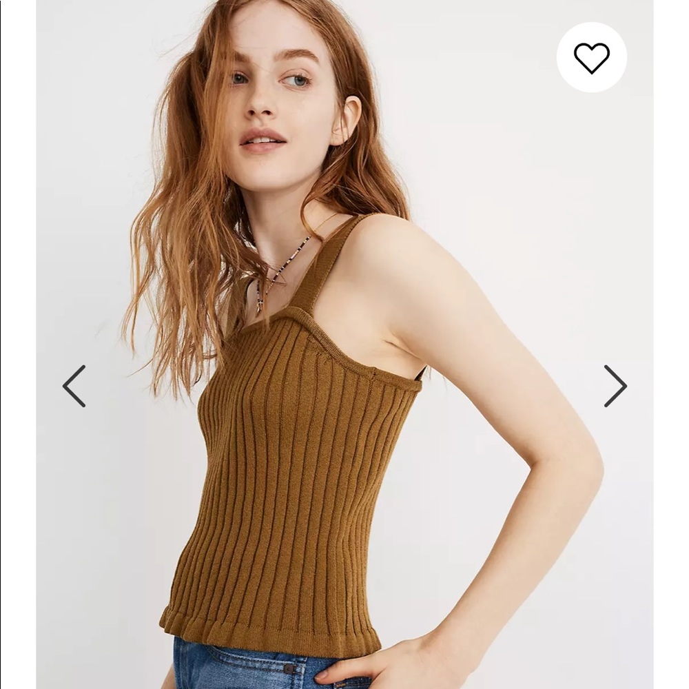 Brand new, gold, Tilney rubbed sweater tank!